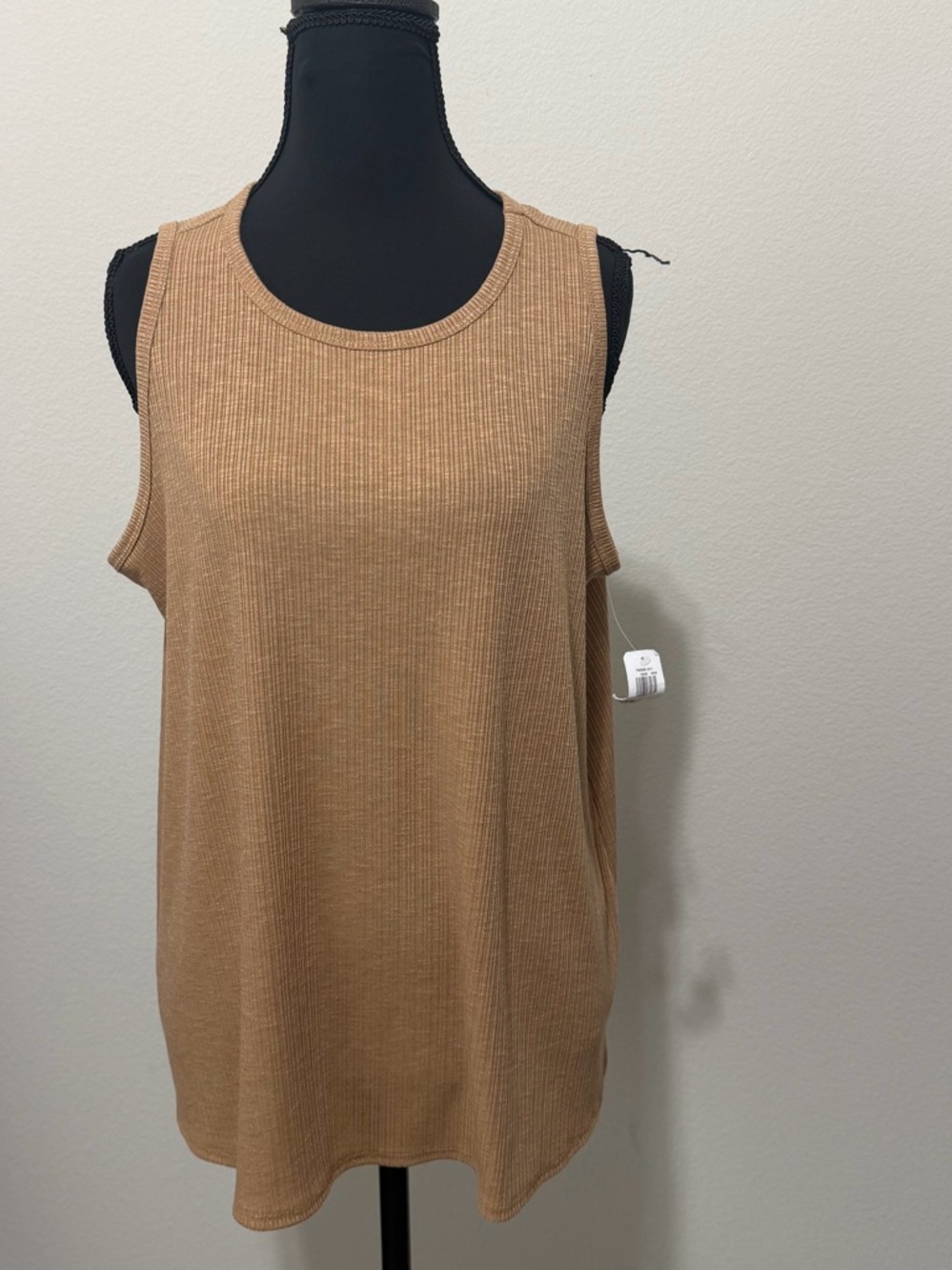 Old Navy Ribbed Tank Top in Tan Camel